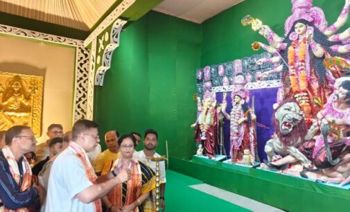 Former Cabinet Minister Siddhartha Bhattacharya Inaugurates 75th Durga Puja at Railway Kalibari Colony