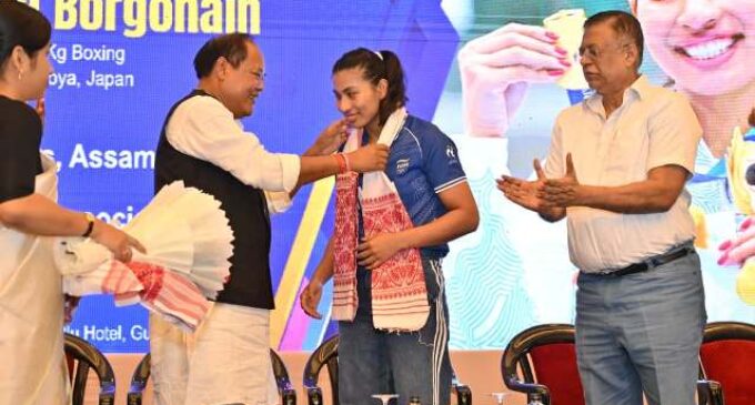 Sports Minister Biswajit Daimary Felicitates Lovlina Borgohain for Asian Games Gold