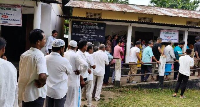78.11 percent polling recorded in Nagaon LS  of Assam by poll upto 5 PM.