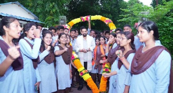 ABVP Candidates Win Unopposed in Dharmasala College Polls, Meet MLA Himanshu Sahoo